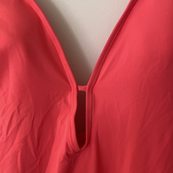 Kate Spade swim one piece size small coral pink colored with ruffle sleeves - Picture 5 of 10